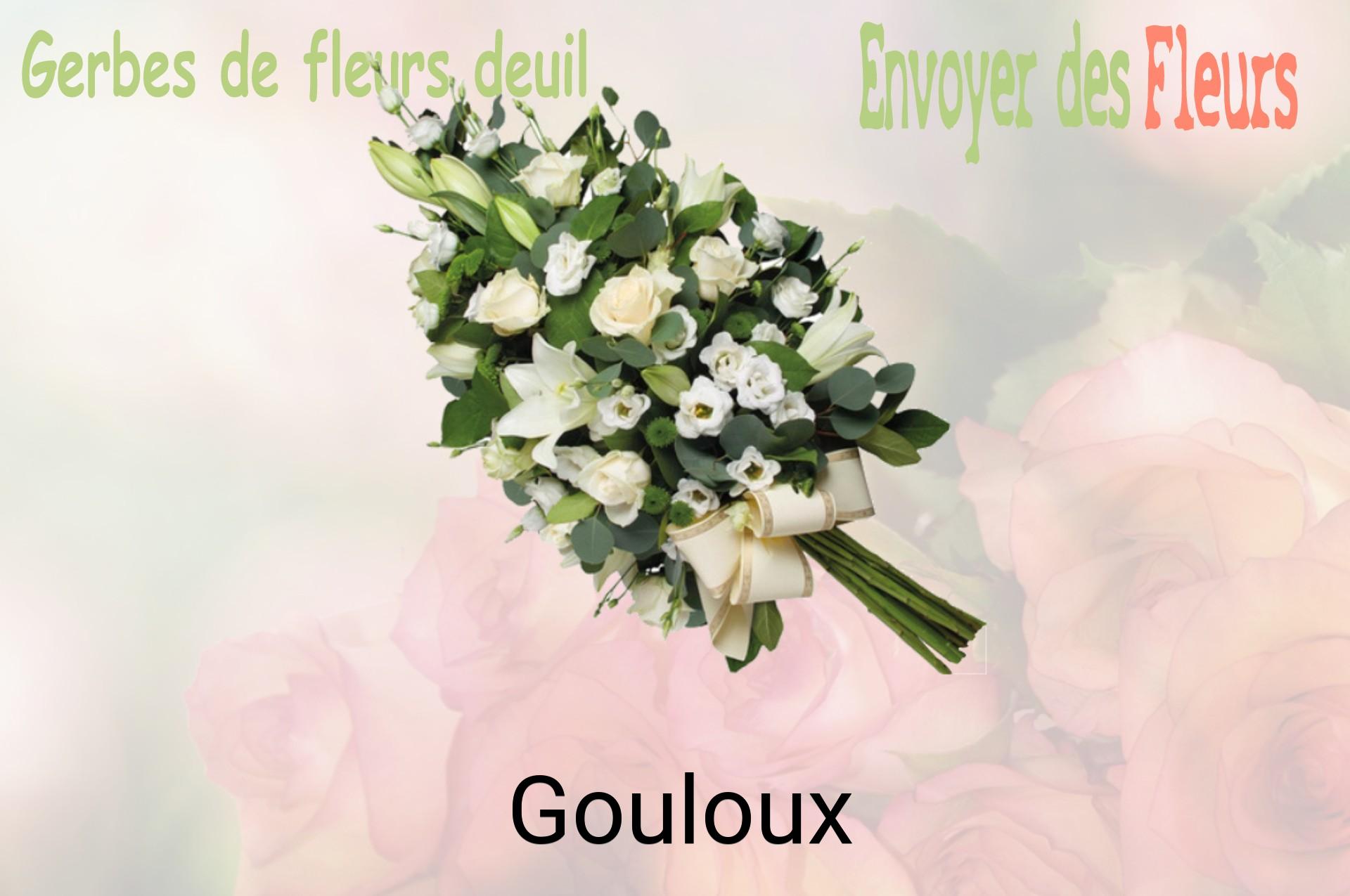 Gerbe de fleurs de deuil livrée à Gouloux